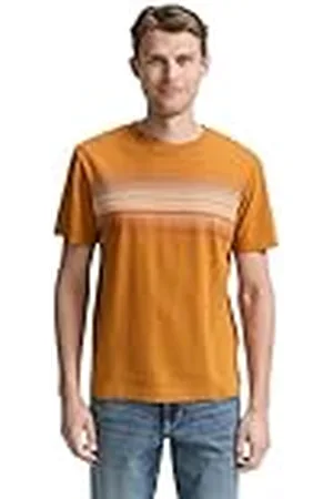 TOM TAILOR 1046798 Camiseta, 10821-Mantequilla de Cacahuete marrón, M Hombres