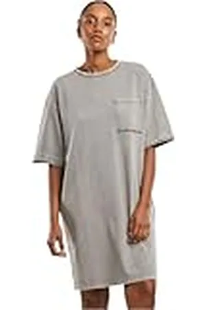 Urban classics Tb7493-ladies Washed Jersey T-Shirt Dress Vestido, , 4XL Mujeres