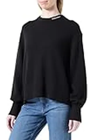 Calvin Klein Logo Embro Sweater Suéter pulóver, , XL para Mujer