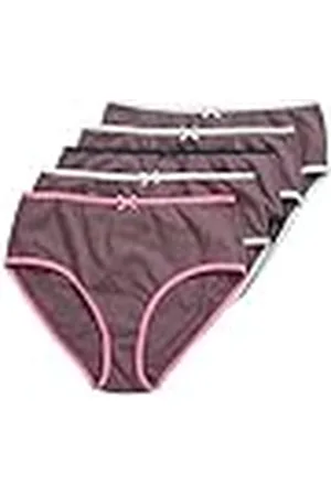 Ulla Popken Midislips, 5er-Pack, Farbige Kanten 5pcs, Midi-Brief, Colored Piping, , 62-64 Mujeres