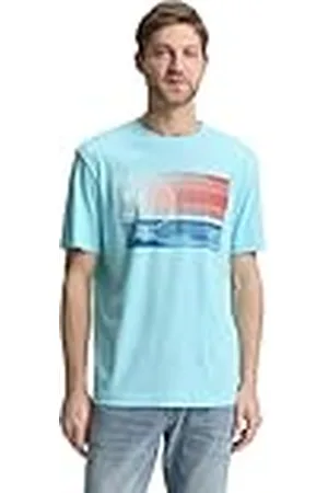 TOM TAILOR 1046792 Camiseta, 34921-Caribbean Turquoise, XL Hombres