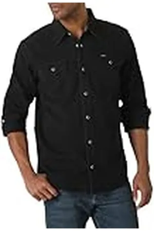 Wrangler Iconic Regular Fit Snap Shirt Camisa Abotonada, Denim , XXL para Hombre