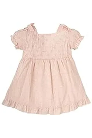 BABIDU Vestido Bebé Niña Verano Algodón 100% con Volantes, Tirantes o Mangas, Cuello Decorativo, Estampados Florales o Plumetti, Diseño Suave, Fresco y Cómodo para Ceremonias, Eventos o Uso Diario