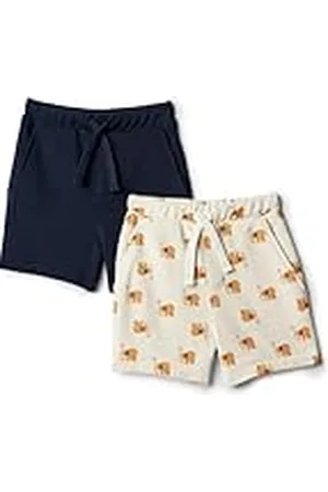 Amazon X Sofia Grainge Pantalones Cortos de Punto con Cintura Elástica Bebé Niño, Pack de 2, , 0-3 Meses