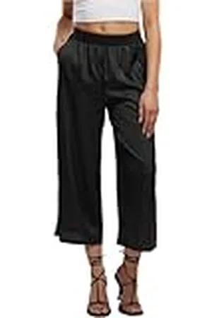 Urban classics Tb7488-ladies Satin Wide Leg Culotte Pantalones, , XXL para Mujer