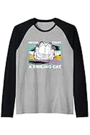 Garfield Garfiled - Nunca te fíes de un gato sonriente Camiseta Manga Raglan