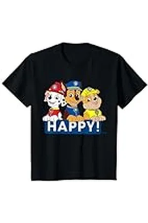 Paw Patrol Niños - Chase Marshall Rubble Happy Camiseta