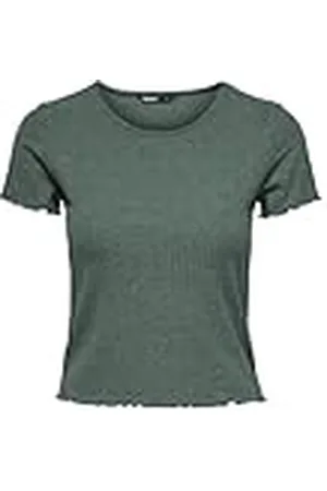 ONLY Onlemma S/S Short Noos Jrs Top con Cuello O para Diario con Volantes, , XXL Mujeres