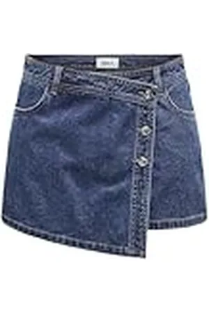 ONLY Onllesly Reg LB Dnm Skort Bj Noos Mini Falda Vaquera, , S Mujeres