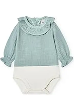 BABIDU Body Bebé Manga Larga Algodón 100%, Body Bebé Recien Nacido Tejido Bambula Con Cuello Volante Suave Transpirable y Hipoalergénico Piel Sensible, Ropa Bebé Niño y Niña Unisex, Básicos Invierno