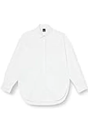 Pinko Crash Camisa Popelín Bordado Blusas, Z04_Blanco Brill, 42 para Mujer