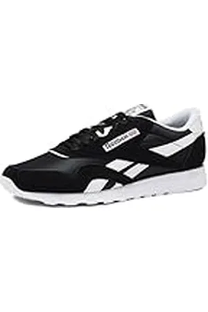 Reebok Cuero Clásico, Zapatillas de Deporte de los Hombres, Negro/Blanco, 45 EU
