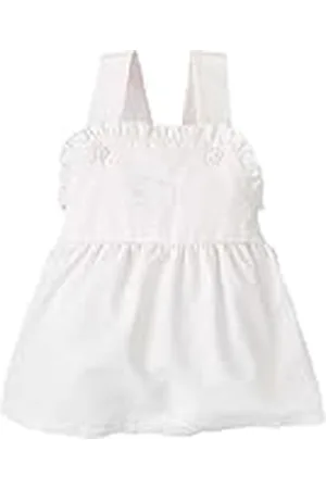 BABIDU Vestido Bebé Niña Verano Algodón 100% con Volantes, Tirantes o Mangas, Cuello Decorativo, Estampados Florales o Plumetti, Diseño Suave, Fresco y Cómodo para Ceremonias, Eventos o Uso Diario
