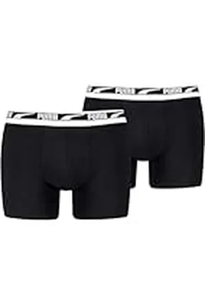 PUMA Everyday Multi Logo Boxer 2 Unidades XL, Negro/Negro, XL