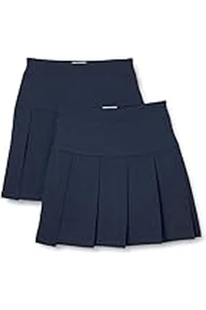 Amazon Falda Corta Plisada de Uniforme Niña, Pack de 2, , 10 años