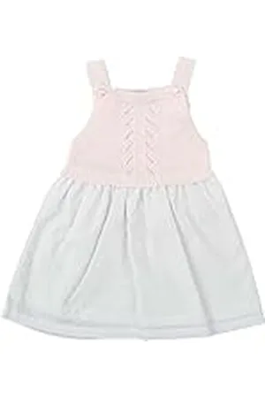 BABIDU Vestido Bebé Niña Verano Algodón 100% con Volantes, Tirantes o Mangas, Cuello Decorativo, Estampados Florales o Plumetti, Diseño Suave, Fresco y Cómodo para Ceremonias, Eventos o Uso Diario