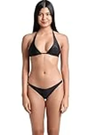Arena Losange Bikini Mujer Triangular, Traje de Baño en Tejido Elástico Reciclado de Secado Rápido, Bikini para Playa y Piscina con Copas Extraíbles, Top y Braguitas con Lazos