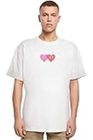 Merchcode Mp5012536-hugs & Love-Two Hearts Heavy Oversize tee Camiseta, , XL Hombres