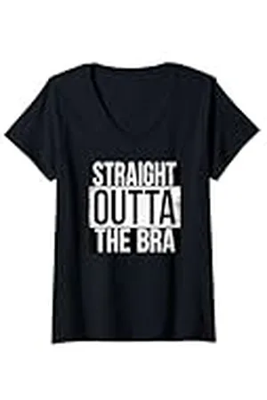 Straight Outta Words Mujer RECTO FUERA DEL SUJETADOR Camiseta Cuello V