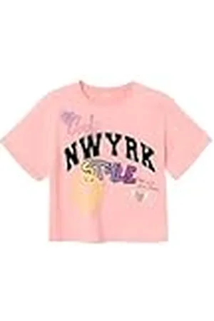 NAME IT Nkfjasina Happy SS Boxy Top Box SMI Camiseta, , 122 cm-128 cm para Niñas