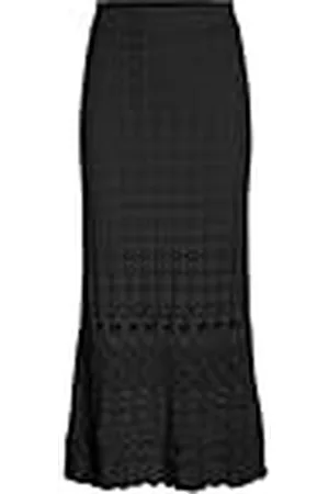 VILA Vidolise Ankle A-Line Knit Skirt, , L Mujeres