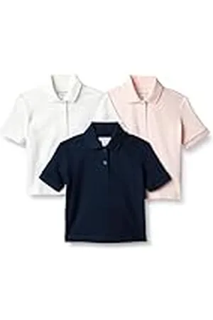Amazon Polo de Algodón y Licra Niña, Pack de 3, , 4 años