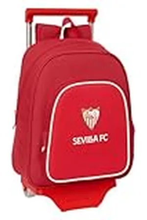 Safta SEVILLA FC - Mochila Infantil con Carro 705, Ideal para Niños de Diferentes Edades, Cómoda y Versátil, Calidad y Resistencia, 28x10x34 cm