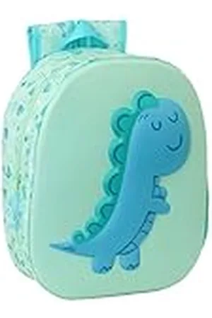 Safta DINO 3D - Mochila Escolar, con Diseño 3D, Adaptable a Carro, Ideal para Niños de Diferentes Edades, Cómoda y Versátil, Calidad y Resistencia, 27x10x33 cm
