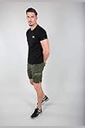 Alpha Industries Alpha Crew, Pantalones Cortos Cargo Hombre, Verde (142-dark Olive), 33W