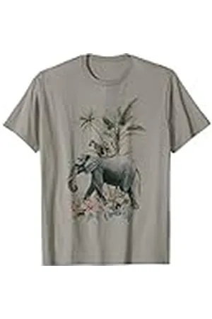 Graphic 365 Elefante tropical selva safari animal mono zoológico regalo Camiseta