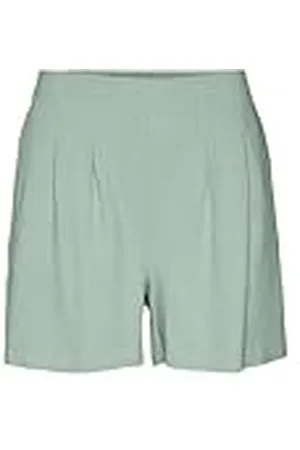 VERO MODA Pantalones Cortos Vmjesmilo HW Wvn Ga Noos, Color Verde, XL para Mujer