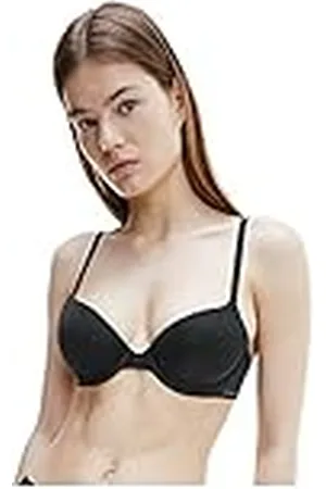 Calvin Klein Sujetador de media copa Lightly Lined elástico, Negro (Black), 90E