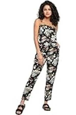 Urban classics Mono Largo Sin Mangas Para Mujer, Mono de Viscosa Caual De Una Pieza, Pantalones y Top Sin Espalda Con Elástico XS - 5Xl