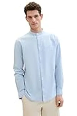 TOM TAILOR 1041379 Camisa, 35420-Blue Colored Dots Structure, XXXL para Hombre