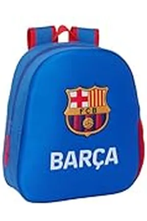 Safta F.C. BARCELONA - Mochila Escolar, con Diseño 3D, Adaptable a Carro, Ideal para Niños de Diferentes Edades, Cómoda y Versátil, Calidad y Resistencia, 27x10x33 cm, Color