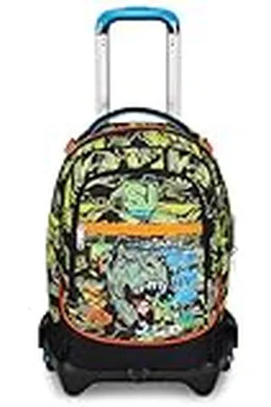 7 for all Mankind SJ Gang - Mochila escolar Jack de 3 ruedas, naranja, Rexmi, 3 en 1, triple uso, mochila con carro desmontable, bolsillo para botella y sistema cruzado, mochila escolar de viaje, para niño