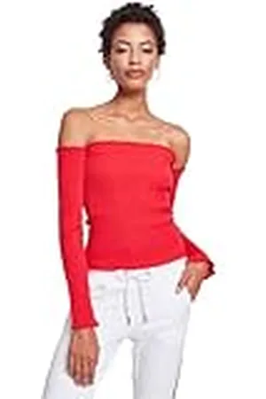 Urban classics Ladies Cold Shoulder Smoke L/s Camisa Manga Larga, , Small para Mujer