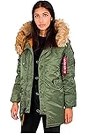 Alpha Industries N3B VF 59 Chaqueta, Verde (Sage Green-01), S para Mujer