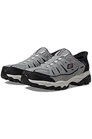 Skechers Afterburn M. Fit Ridgeburn Hands Free Slip in, Mocasín Hombre, Gris/Negro, 46 EU X-Ancho
