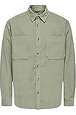 Only & Sons Onsalp RLX 2pkt Washd Cord LS Camiseta Noos Camisa Casual, , XL para Hombre