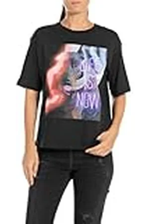 Replay W3071e Camiseta, 098 Negro, S para Mujer