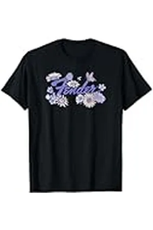 Fender Spring Time Animals And Flowers Distressed Logo Camiseta
