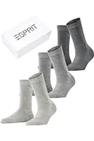 ESPRIT Solid Mix 3-Pack W SO lyocell algodón unicolor 3 pares, Calcetines Mujer, , 35-38