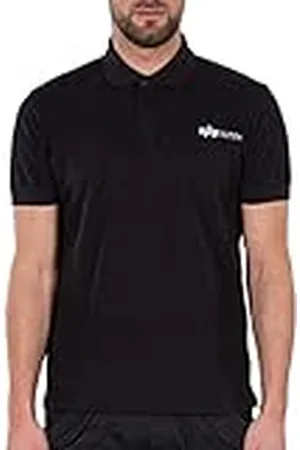 Alpha Industries Basic SL Camiseta Polo, Negro (Black-03), 2 XL para Hombre