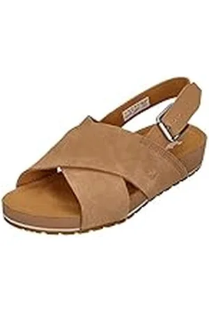 Timberland Malibu Waves Basic X Strap, Sandalias para Mujer, Beige (Medium Beige Suede), 40 EU