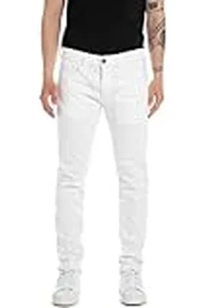 Replay Vaqueros de hombre elásticos, blanco (White 001), 36W / 30L