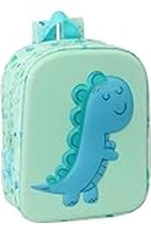 Safta DINO 3D - Mochila de Guardería 3D, Adaptable a Carro, Fácil Limpieza, Ideal para Niños de Diferentes Edades, Cómoda y Versátil, Calidad y Resistencia, 22x10x27 cm