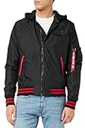 Alpha Industries MA-1 TT Hood Defense Chaqueta, Negro (Black-03), M para Hombre