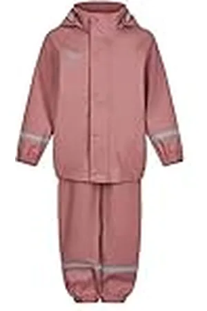Color Kids Rain Set Solid PU Chaqueta para Lluvia, Ash Rose, 122 cm Unisex niños