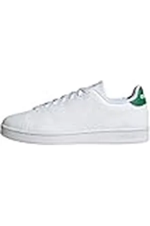adidas Advantage Shoes, Zapatillas de Tenis Hombre, Cloud White/Cloud White/Green, 46 EU